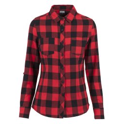 Urban Classics Bluză roși aprins / negru