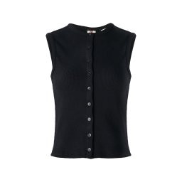 LEVI'S ® Vestă tricotată 'Rory Button Up Top' negru