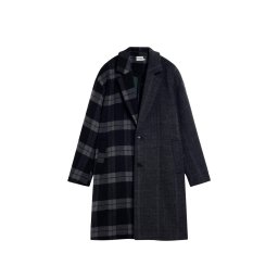 Desigual Palton de primăvară-toamnă gri grafit / gri fumuriu / negru