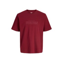 JACK & JONES Tricou 'JORCATSKILLS' roșu vin