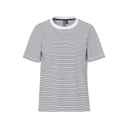 PIECES Tricou 'PCRIA' bleumarin / alb