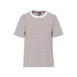 PIECES Tricou 'PCRIA' roșu burgundy / alb