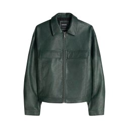 Bershka Geacă de primăvară-toamnă verde închis