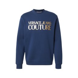 Versace Jeans Couture Bluză de molton '80GAIT00' albastru închis / auriu