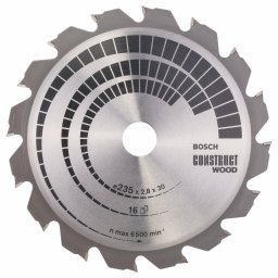 Lamă circulară pentru fierăstrău, 235 x 30/25 x 2.8 mm, 16 dinți