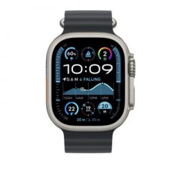 Curea SmartWatch Apple MXTM3ZM/A, 49mm, Black Ocean Band Extension Natural Titanium Finish