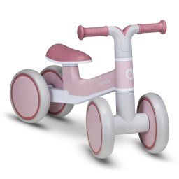 Lionelo - Bicicleta fara pedale Villy, Cu 4 roti, Din spuma EVA si TPR, Stabila, Manere moi, antiderapante, 12- 36 luni, Sustine pana la 30 kg, Certificata EN 71-1:2014, EN 71-2:2011, EN 71-3:2019, Roz