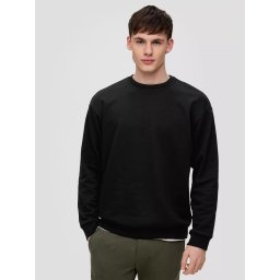 Q/S by s.Oliver Bluza barbati cu logo brodat, decolteu la baza gatului, Regular fit, Negru (SELECTATI MARIMEA: XL)