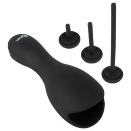 Rebel - vibrator gland cu dilatator - negru