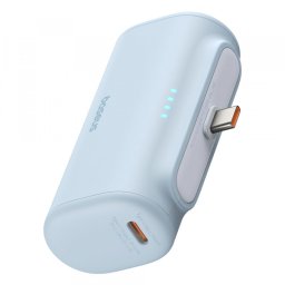 Baterie Externa Baseus Compact, 5000mAh, 20W, PD, 2 x USB-C, Albastra P10068306313-00