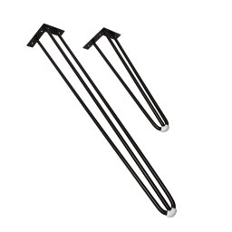 Picior metalic pentru mese model TRINITY, otel, H=406 710 mm, finisaj negru mat (Inaltime: 406 mm)