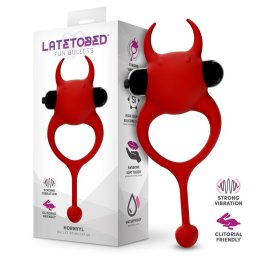 LateToBed Hornvyl Vibrating Cock Ring Red
