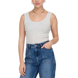 ONLY Top Onleasy S/L Tank 15315571 BS000086 light grey melange