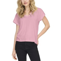 ONLY Top Onlfree Life S/S V-Neck Lace 15369294 13-2008 TCX romance rose