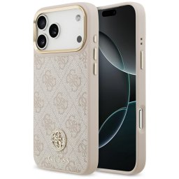 Husa Husa pentru iPhone 17 Pro Max - Guess Hardcase 4G Strass Logo MagSafe (GUHMP17XP4GRMDEP) - Pink
