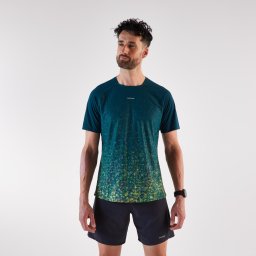 Tricou de trail Kiprun Run 500 Albastru Bărbați