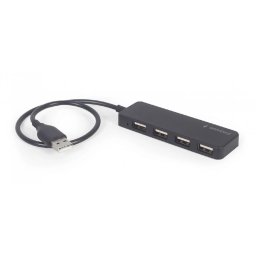 HUB extern GEMBIRD, porturi USB: USB 2.0 x 4, conectare prin USB, cablu 0,30 m, negru, UHB-U2P4-06 (timbru verde 0.8 lei) - 8716309124713