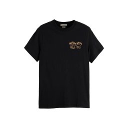 SCOTCH & SODA T-Shirt Small Chest Artwork Regular Fit U9A01096T 014 meteorite