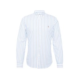 Polo Ralph Lauren Cămașă albastru deschis / maro / alb