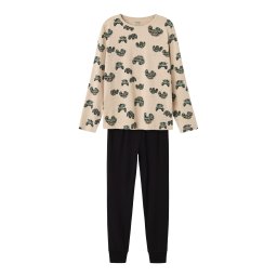 NAME IT Pijamale 'Monster Truck' maro / gri / grej / negru