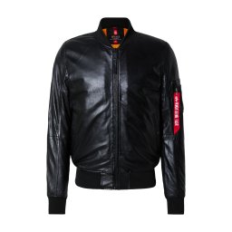 ALPHA INDUSTRIES Geacă de primăvară-toamnă 'MA-1' negru