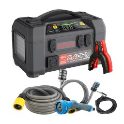 Redresor Auto Lokithor AW401 Starter 5in1 Clesti Pornire Motor Diesel/ Benzina 20000mAh 2500A Functie Powerbank Compresor Aparat de Spalat Lanterna Negru