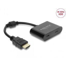 Adaptor HDMI la 2 x USB type C (DP Alt Mode) 4K60Hz T-M 0.18m, Delock 63000