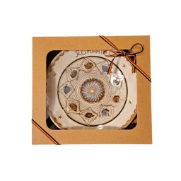 Suvenir ROMANIA - farfurie din ceramica de Horezu inscriptionata ROMANIA - modele unicat