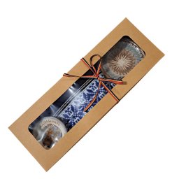 Suvenir ROMANIA cu magnet, farfuriuta din ceramica de Horezu si stergar traditional (cod SUV1512)
