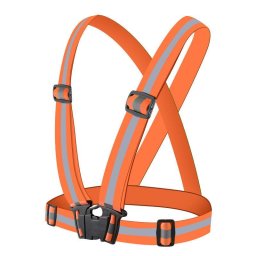 Vesta ham reflectorizanta unisex reglabila, siguranta sporita, culoare portocaliu