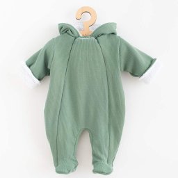 New Baby Frosty mint baby jumpsuit with hood, size 62 (3-6m)