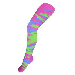 New Baby cotton tights with camouflage pattern green and pink, size 104 (3-4y)