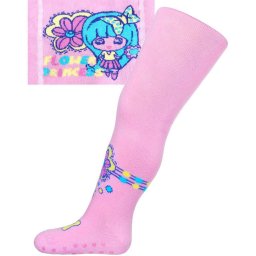 New Baby Cotton Tights with ABS Light Pink Flower Princess, size 104 (3-4y)