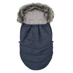 New Baby baby bib with fur coat dark blue