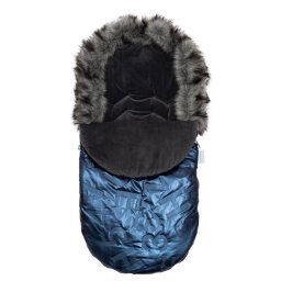 New Baby luxury fur coat with fur blue