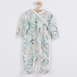 New Baby Lovely Green Cotton Infant Jumpsuit with Side Closure, size 68 (4-6m)