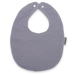 Muslin baby bib New Baby grey