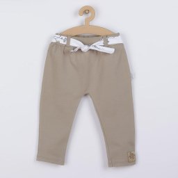 Baby cotton sweatpants Nicol Ella beige, size 56 (0-3m)
