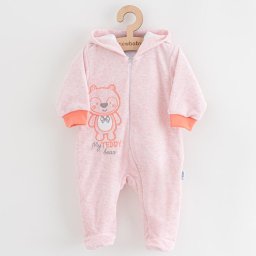 Baby Suede Jumpsuit with Hood New Baby Sweetheart Pink, size 68 (4-6m)