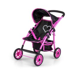 Milly Mally Natalie Prestige Black Sports Stroller for Dolls