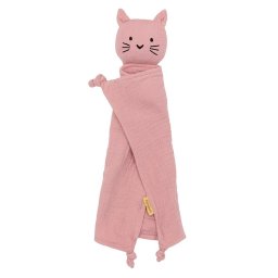 Muslin cuddly toy New Baby Cat pink