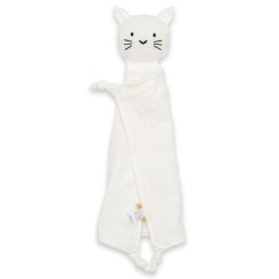 Muslin cuddly toy New Baby Cat white