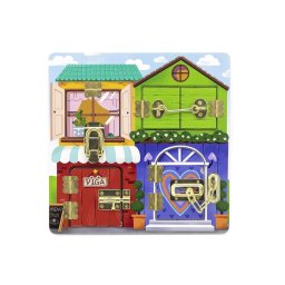 Wooden game Viga Locking and unlocking