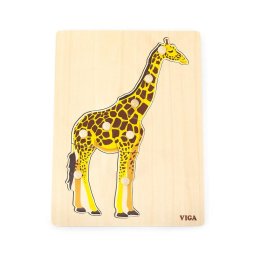 Children's wooden puzzle Montessori Viga Giraffe