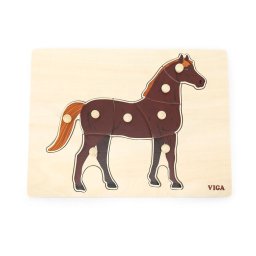Children's wooden puzzle Montessori Viga Horse