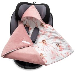 Insulated swaddle blanket for a car seat New Baby pink