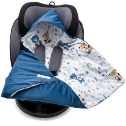 Insulated swaddle blanket for a car seat New Baby blue
