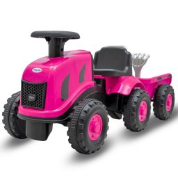 Jucarii pentru miscare Children's tractor with trailer Benny Baby Mix Benny pink