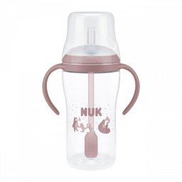 NUK Perfect Match training baby bottle with straw BEAR 260 ml