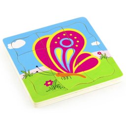 Wooden puzzle Viga How a butterfly grows